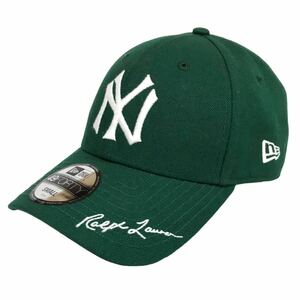 【限定】Polo Ralph Lauren×NEW ERA ポロラルフローレン×ニューエラ MLB ヤンキース ベースボールキャップ 帽子 S/57㎝ 緑 NY 新品 レア