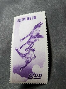 日本切手、趣味週間 月に雁(1)未使用 NH美品