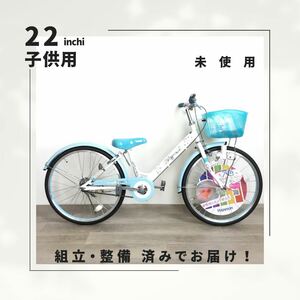 22インチ 子供用 自転車 (1717) ライトブルー SWE318046 未使用品 ◎