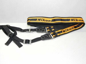 Nikon ストラップ(黄色と黒縞模様)中古品