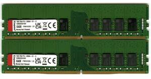 【ECC UDIMM】DDR4-3200、16GBの2枚セットで32GB、中古　Kingston　ECC Unbuffered