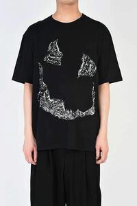 美品19ss LAD MUSICIAN NEW LAD KUN PRINT BIG T-SHIRT/ラッドミュージシャンFACEフェイスカットソービッグTシャツPERMANENT ROCKER