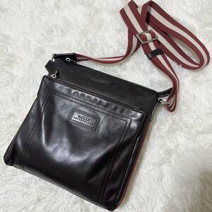 1円【人気】BALLY バリー ショルダーバッグ メッセンジャーバッグ トレスポ 茶