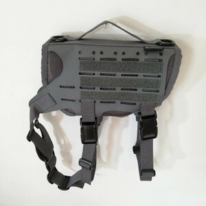 KILONINER キロナイナー M4 Tactical MOLLE Vest Laser Cut Mサイズ Wolf Grey 未使用品 [米軍 ウルフグレイ 犬 ハーネス ドッグ]