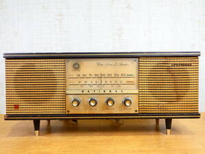National ナショナル 真空管ラジオ BM-550D Hi-Fi SOUND 当時物 オーディオ機器 ※通電OK ジャンク＠120(4)