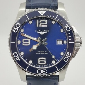 【美品】LONGINESロンジンL3.780.4.96.6ハイドロコンクエスト箱替ベルト付きメンズ腕時計