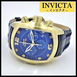 【新品・送料無料】インビクタ INVICTA 腕時計 メンズ LUPAH ルパ 37669 クォーツ ダイヤモンド文字盤 クロノグラフ レザーバンド