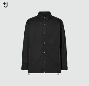 【美品】UNIQLO　プラスJ　＋J　オーバーサイズシャツブルゾン　ブラック　黒　サイズS　商品番号: 446428　ジルサンダー　MB　OVY　KAJA