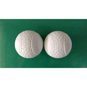 ★カラーボール 2個セット プアボール 野球 白 ホワイト 日本製★空気 縫い目あり