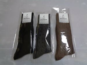 ３個　２４ｃｍ～２６ｃｍ　ＷＥＡＴＨＥＲＣＯＣＫ　ウェザーコック　靴下　ソックス　未使用(　検　昭和レトロ
