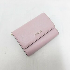 FURLA フルラ 二つ折り 財布 パステルピンク レディース USED /2403D