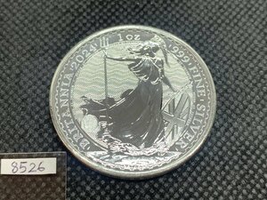 31.1グラム 2024年 (新品) イギリス「ブリタニア」純銀 1オンス 銀貨 (チャールズ3世)