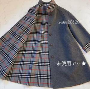 高級【未使用★カシミヤウールコート】BURBERRY、バーバリー、希少、美ライン、人気デザイン、ノバチェック