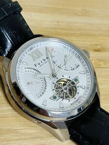 furbo design 腕時計 自動巻き 裏スケ f9002 フルボ 革ベルト