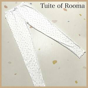 【Tuite of Rooma】 レギンス M〜L ホワイト/白 花柄 可愛い
