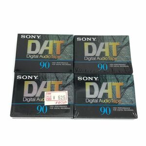 【24439】未開封 SONY ソニー DAT カセットテープ 90分×4本セット デジタルオーディオテープ DATテープ 経年保管品 クリックポスト