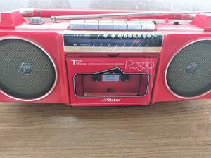 ステレオ ラジオ カセット レコーダー Victor ビクター RC-S30 ラジカセ　赤