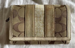 コーチ COACH 財布　切り替え　定番　レザー　中古品