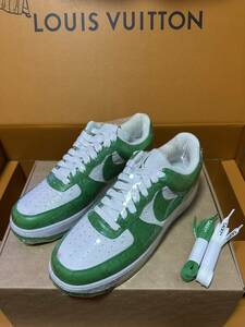 ★LVオンライン購入　希少 LOUIS VUITTON★ルイヴィトン NIKE SSH AIR FORCE LOW BY VIRGIL ABLOH 1A9V9X 表記サイズ：9.5グリーン ナイキ