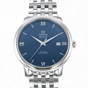 オメガ OMEGA デ・ヴィル プレステージ 39.5 MM 424.10.40.20.03.001 ブルー文字盤 新品 腕時計 メンズ