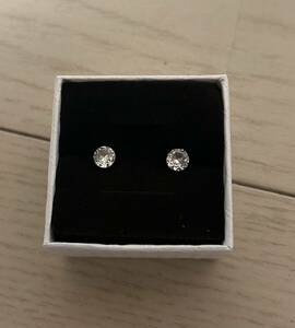 送料無料 2点セット 両耳 直径6mm CZ ジルコニア シルバー 925 一粒ピアス ピアス zirconia silver jewelryジュエリー avalanche