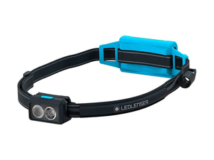 レッドレンザー(LED LENSER) LEDヘッドライト NEO5R（充電タイプ） Black/Blue 高輝度 ヘッドランプ 防滴 防水 IP67 可動式 ヘッド
