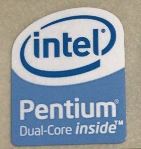 ■新品・未使用 ■10枚セット 【pentium Dual-Core】エンブレムシール【19*24㎜】送料無料・追跡サービス付き☆P093