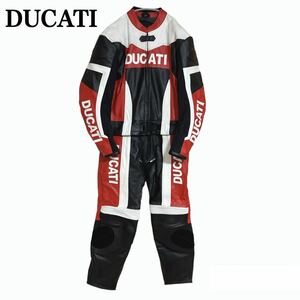 状態良 DUCATI ドゥカティ レザー レーシングスーツ 革ツナギ セットアップ ジャケット パンツ プロテクター 4XL Schoeller シェラー社