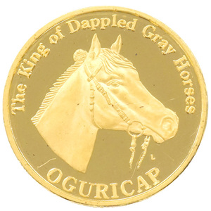 中古AB/使用感小 メダル 純金 馬 オグリキャップ 1990年 グランプリ 31.1g 24金 k24 20445738