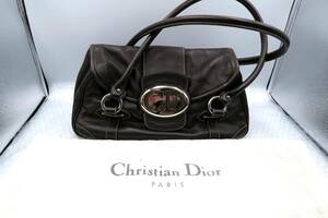 ★【ト足】Christian Dior クリスチャン・ディオール バッグ 鞄 レザー ブラウン CE727ZZA02