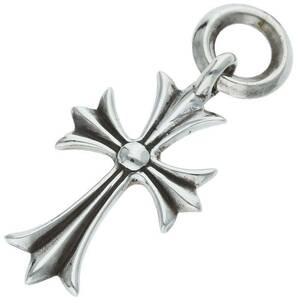 クロムハーツ Chrome Hearts TINY CH CROSS/タイニーCHクロス チャーム/シルバーネックレストップ 中古 SJ02