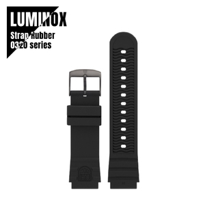 LUMINOX ルミノックス 0320シリーズ 腕時計用ストラップ 交換用ベルト 時計ベルト ラバー ブラック FPX.2201.20B.1.K ★新品