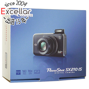 【中古】Canon製 PowerShot SX210 IS ブラック 1410万画素 元箱あり [管理:303099220]