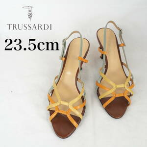 MK3093*TRUSSARDI*トラサルディ*レディースサンダル*23.5cm*茶系