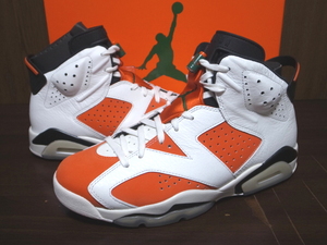 17年製 NIKE AIR JORDAN 6 RETRO ナイキ エアジョーダン GATORADE ゲータレード AJ6【384664-145】ホワイトレザー オレンジ 白×橙 US10