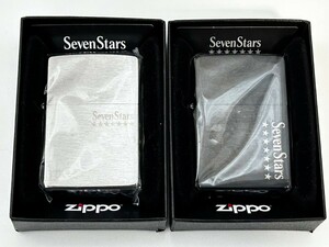 ZIPPO Seven Stars セブンスター シルバー・ブラック 2点まとめて 共に2016年製 JT 未使用 (非売品)