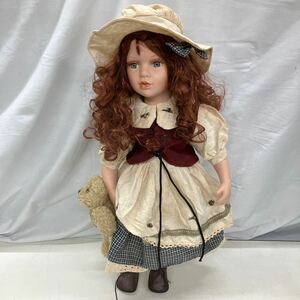 ●60418-⑨ 西洋人形 ビスクドール 人形 ドール アンティーク 女の子 現状品
