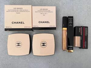 【中古】CHANEL シャネル アイシャドウ レ ベージュ パレットルガール & ヘルシーグロウ クッション B20 & ルージュ ココグロス等4点セット