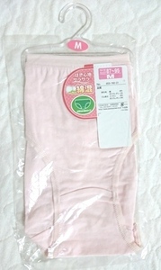 サピM-2　新品　ピンク　サラサラ　綿混ショーツ　浅め／Ｍサイズ☆☆☆