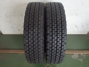 L16126-HRT 再生 225/80R17.5 123/122L 中古再生 7分山 2本セット スタッドレスタイヤ