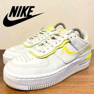 NIKE WMNS AIR FORCE 1 SHADOW ナイキ エア フォース ワン シャドウ ホワイトイエロー CI0919-104 ローカットスニーカー 23cm