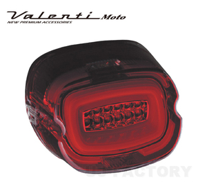 Valenti Moto LEDテールランプ HARLEY DAVIDSON ハーレー ダビッドソン用 TYPE1レッドレンズ/クローム 1年保証 (MTHD-01-RC)