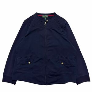 古着 ralph lauren L-RL ラルフローレン スウェットブルゾン バイカージャケット