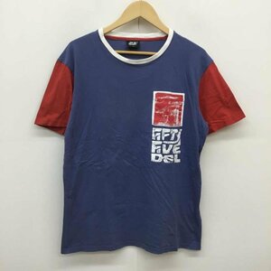 55DSL XL フィフティーファイブディーエスエル Tシャツ 半袖 T Shirt 青 / ブルー / X 赤 / レッド / 10049985