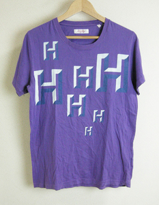 ■HRM【ハリウッドランチマーケット】パープル Hロゴ Tシャツ 1