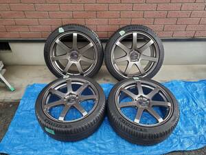 【PCD112 ５穴】 ENKEI エンケイ PF07 18インチ 8.0J INSET50 MICHELIN PRIMACY 4（プライマシー フォー）225/40R18