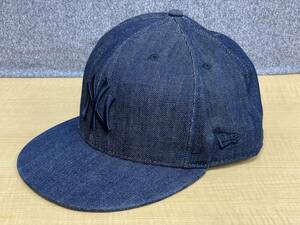 MLBニューエラNEW ERA 59FIFTYニューヨークヤンキースデニムベースボールキャップ★NEW YORK YANKEES★8★A2445