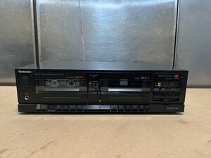 ○ Technics RS-T22 STEREO DOUBLE CASSETTE DECK ダブルカセットデッキ ダビングOK 動作確認済 中古品 ④