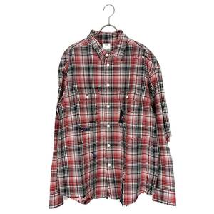 VISVIM(ビズビム) LUMBER SHIRT L/S CRASH (INDIGO CK) 20SS (red)