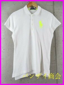 【送料300円可】4210c32◆良品です◆ビッグポニー◆Ralph Laurenラルフローレン 半袖ポロシャツ M/ジャケット/ゴルフ/レディース/女性婦人